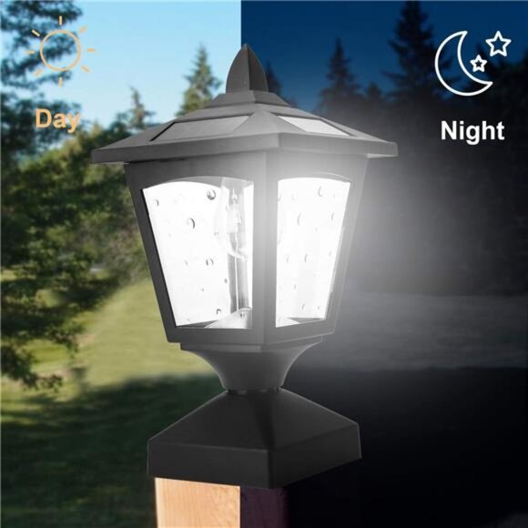 Greluna Solar Post Lights Outdoor, Solar Lamp Post Cap Lights, Pack of 2 - Picture 4 of 8